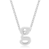 Avera Finish Initial G Pendant In Polished Silver