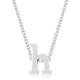 Avera - Avera Finish Initial H Pendant In Sterling Silver - One Size - Silver