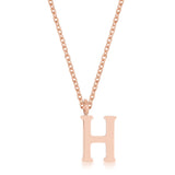 Avera - Avera Elaina Stainless Steel H Initial Necklace Gold - One Size - Gold