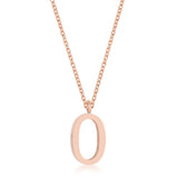 Elaina Stainless Steel O Initial Necklace