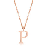 Avera - Avera Elaina Stainless Steel P Initial Necklace Gold Tone - One Size - Gold