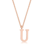 Elaina Stainless Steel U Initial Necklace