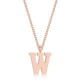 Elaina Stainless Steel W Initial Necklace