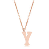 Elaina Stainless Steel Y Initial Necklace