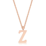 Elaina Stainless Steel Z Initial Necklace