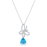 Claudia 2.3ct CZ Butterfly Drop Necklace