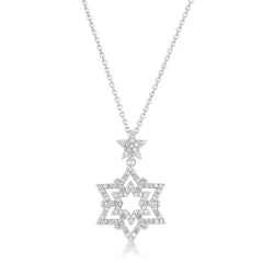 Stella 0.3ct CZ Star Drop Necklace