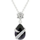 Wrapped Amethyst Cubic Zirconia Pendant