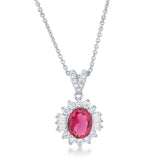 Chrisalee 3.2ct CZ Classic Drop Necklace