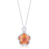 Beautiful Floral Cut CZ Pendant