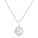 3Ct CZ Round Halo Satellite Pendant