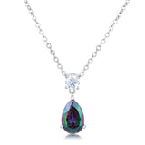 4.95Ct Mystic Iridescent Teardrop Pendant