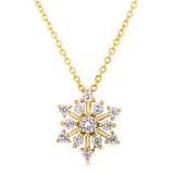 Contemporary CZ Snowflake Necklace