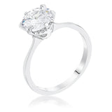 2Ct Round Cut Scallop Solitaire Engagement Ring