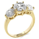 Avera Timeless Elegance 3-Stone Engagement Ring in Gold