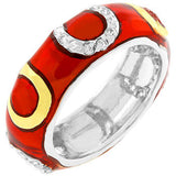 Double Enamel Horseshoe Ring