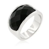 Avera Onyx Block Cocktail Ring in 14k Hamilton Gold