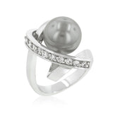 Knotted Simulated Pearl Ring