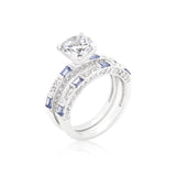 Tanzanite Cubic Zirconia Ring Set