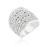 Cubic Zirconia Pave Abstract Ring