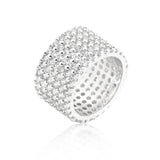 Wide Pave Cubic Zirconia Ring