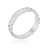 Textu Stainless Steel Band Ring