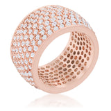 Wide Pave Cubic Zirconia Band Ring