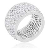 Wide Pave Cubic Zirconia Band Ring