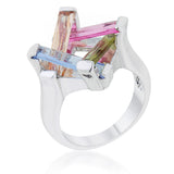 Myra Ring 10ct Multicolor CZ Cocktail Ring