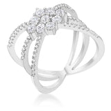 Mindy 0.8ct CZ Delicate Triple Wrap Ring