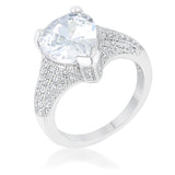 Rhyne 5.8ct CZ Pear Cocktail Ring