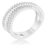 Laurie 0.2ct CZ Contemporary Trio Band Ring