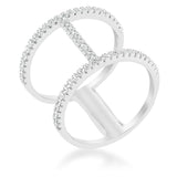 Christina 0.3ct CZ Open Contemporary Wide Ring