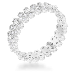 Clara 1ct CZ Textu Bezel Set Eternity Ring