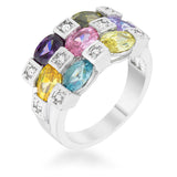 Mina 3.1ct Multicolor CZ Cocktail Ring