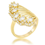 Natalie 2.15ct CZ 14k Contemporary Cocktail Ring