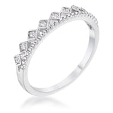.14Ct Plated CZ Mini Crown Stackable Band