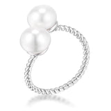 Twisted Rope Freshwater Pearl Wrap ring