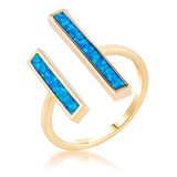 Contemporary Opal Double Bar Ring