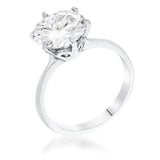 3.5 Carat Single Stone CZ Classic Solitaire Ring