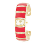 Avera Cuff Watch With Crystals In Turquoise And Aqua