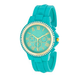 Avera - Avera Ava Turquoise Metal Watch With Crystals - One Size - Turquoise/Aqua